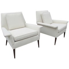 Pair Selig Upolstered Arm Chairs 